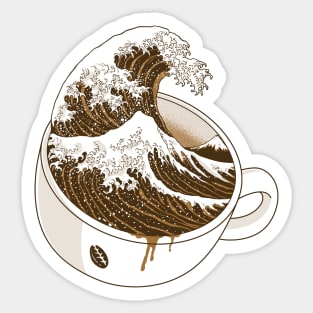 The Great Wave off Coffee Sticker